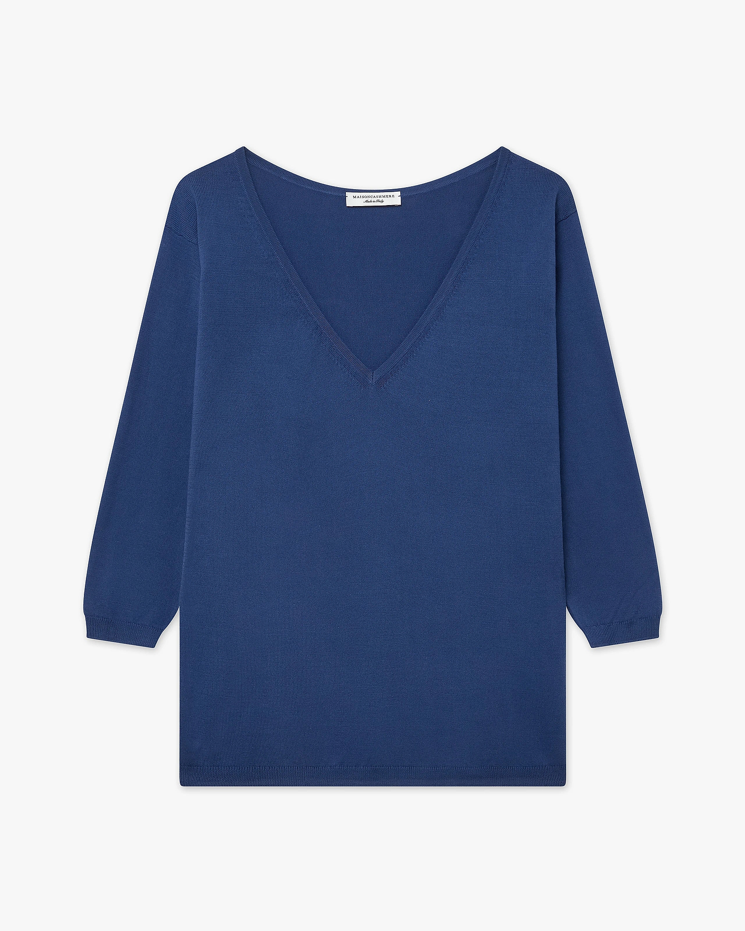 Women's Oasi V-Neck Sweater - Blue Cotone