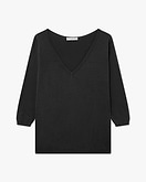 Oasi V-Ausschnittpullover Damen - Schwarz
