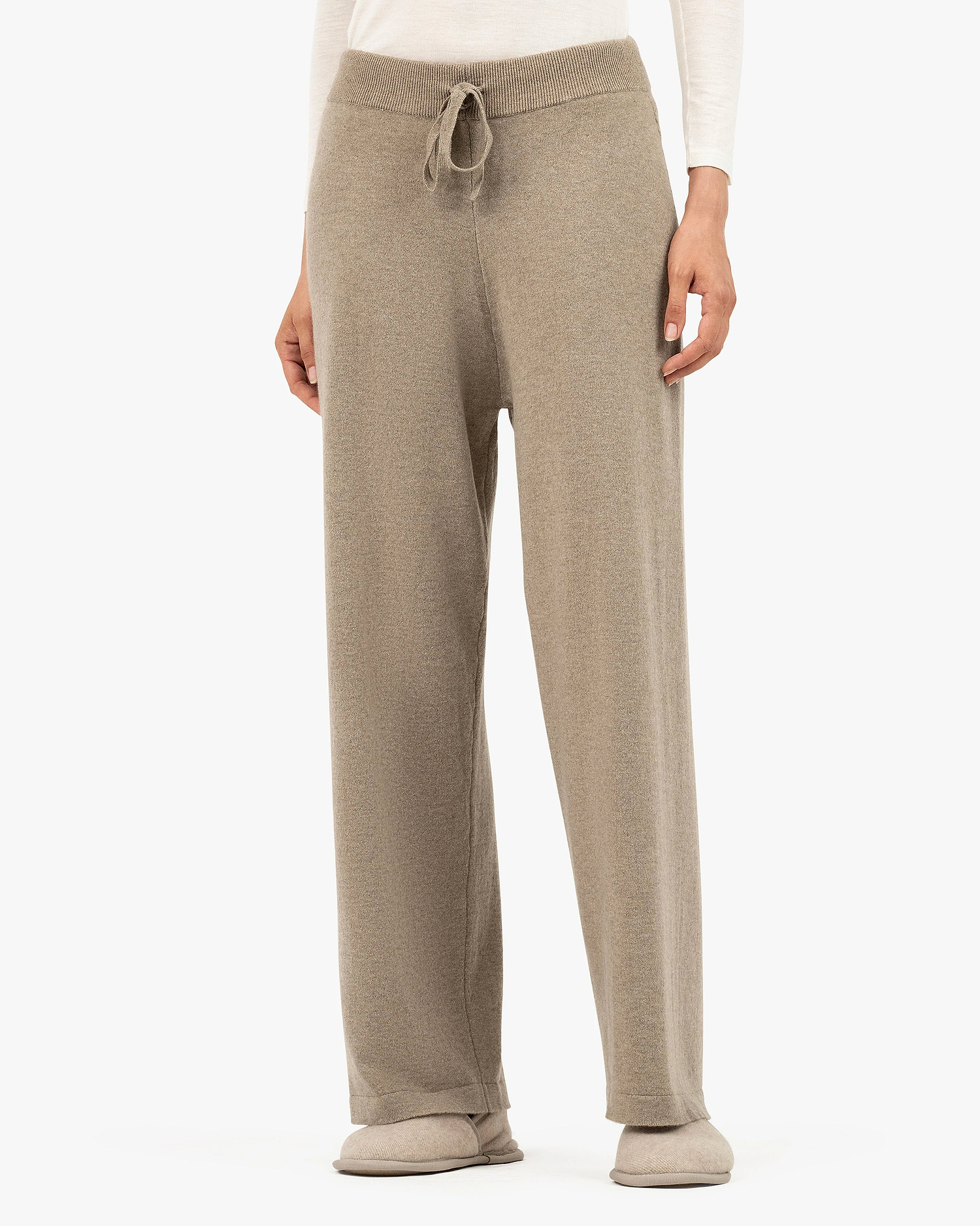 Palazzo Sweatpants - Taupe Cashmere