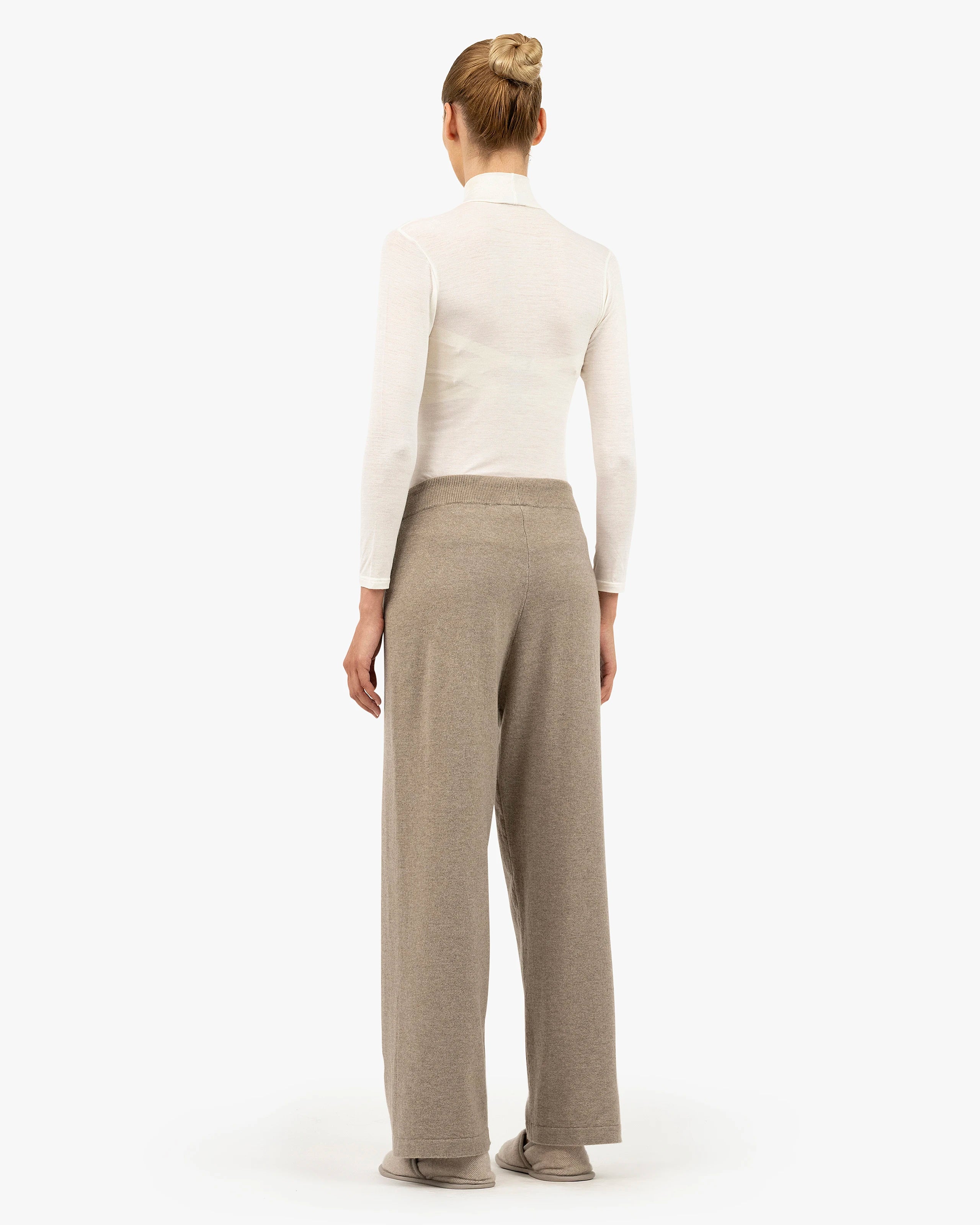 Palazzo Sweatpants - Taupe Cashmere