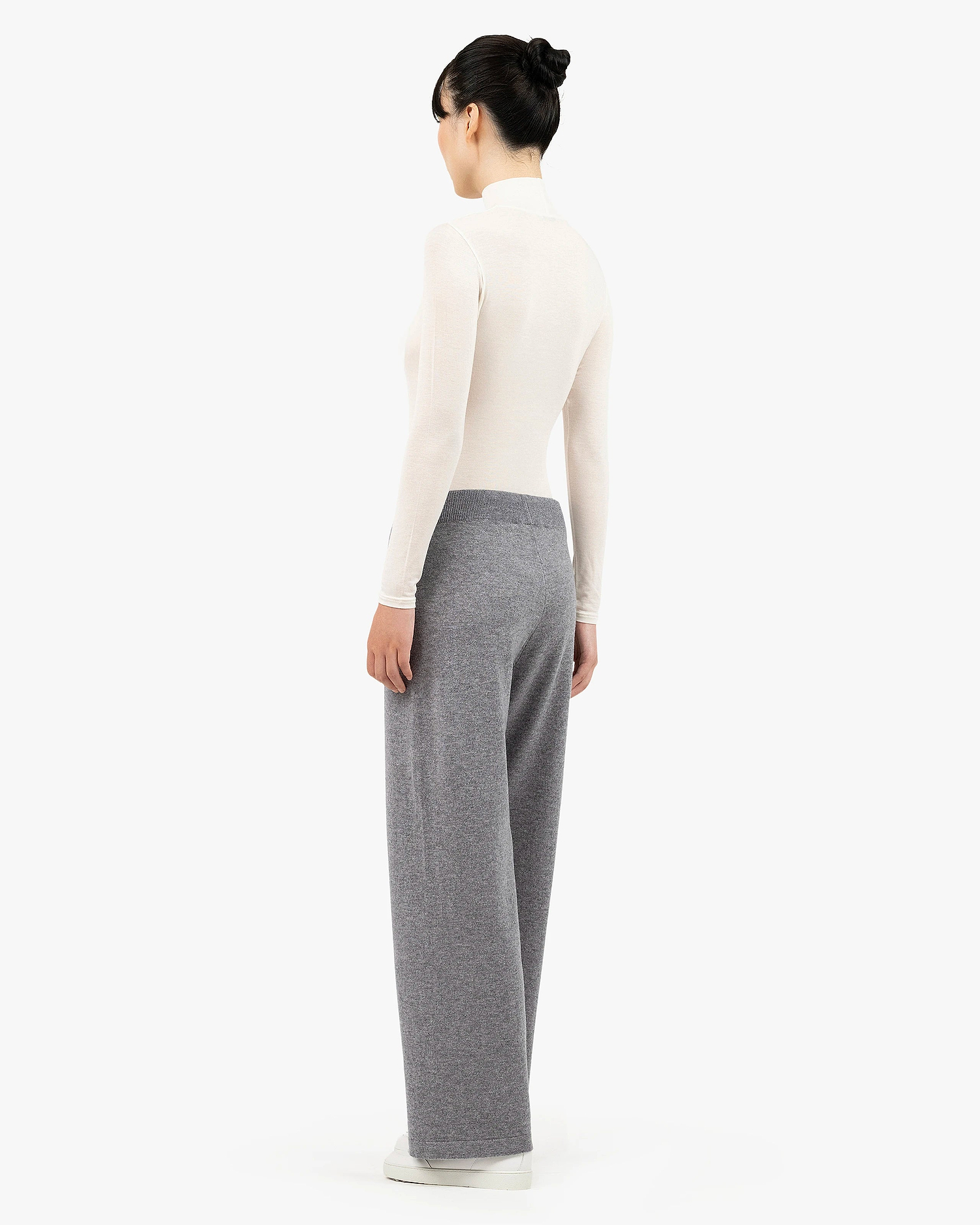 Palazzo Sweatpants - Medium Grey Cashmere