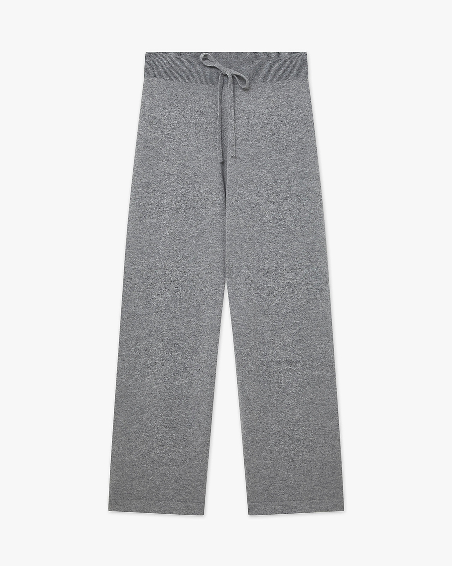 Palazzo Sweatpants - Medium Grey Cashmere