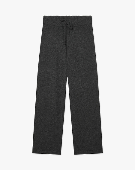 Palazzo Sweatpants - Charcoal Cashmere