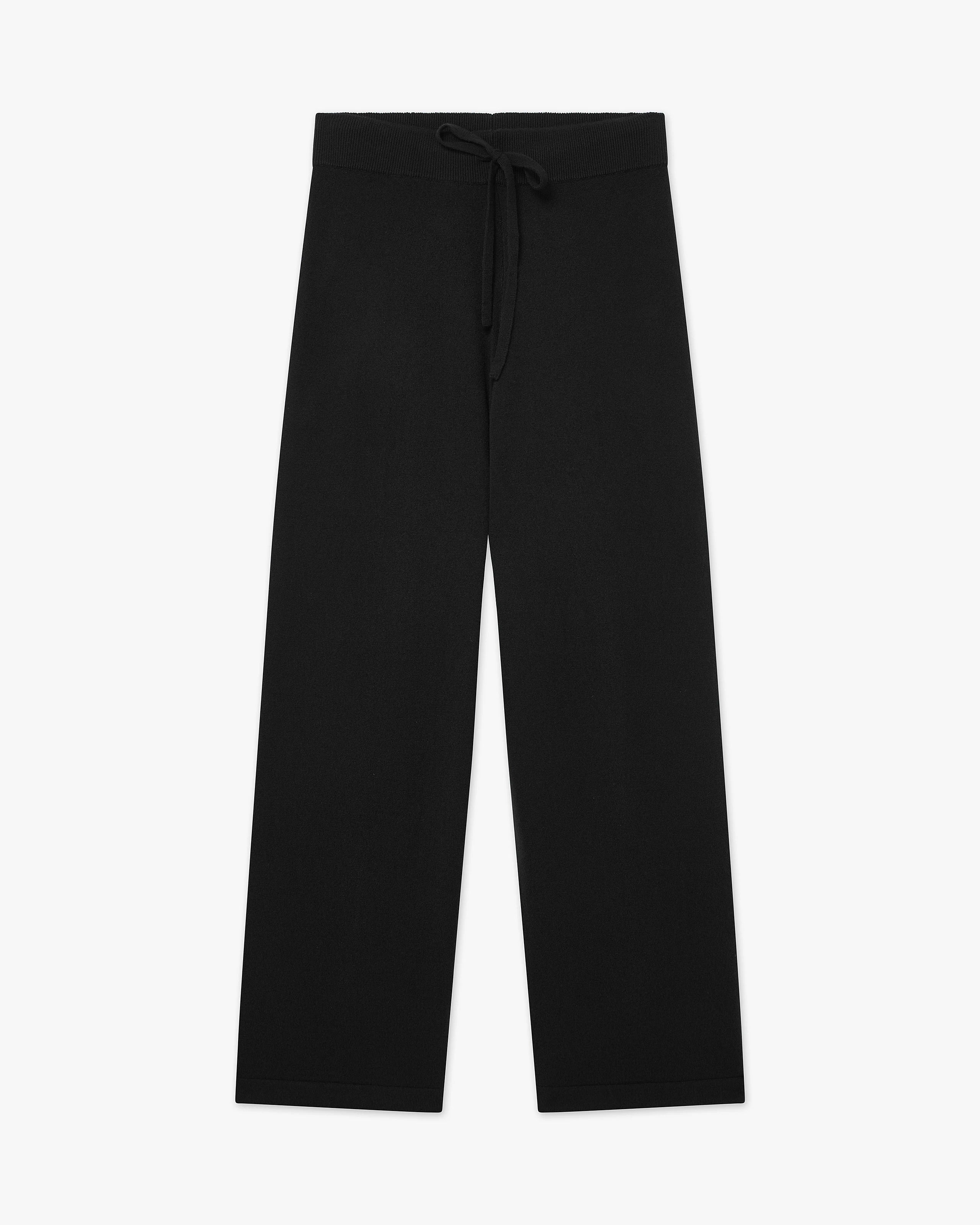 Palazzo Sweatpants - Black Cashmere