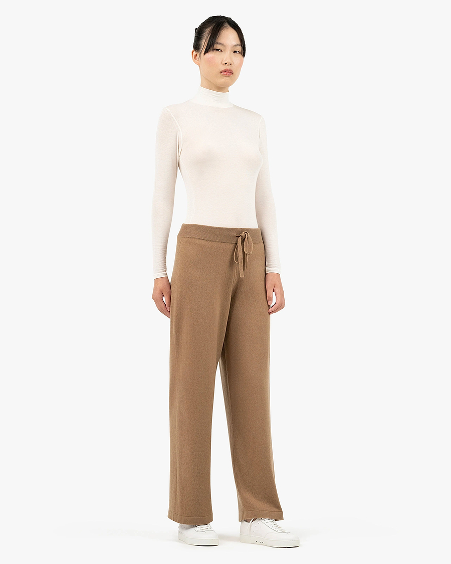 Palazzo Sweatpants - Camel Cashmere