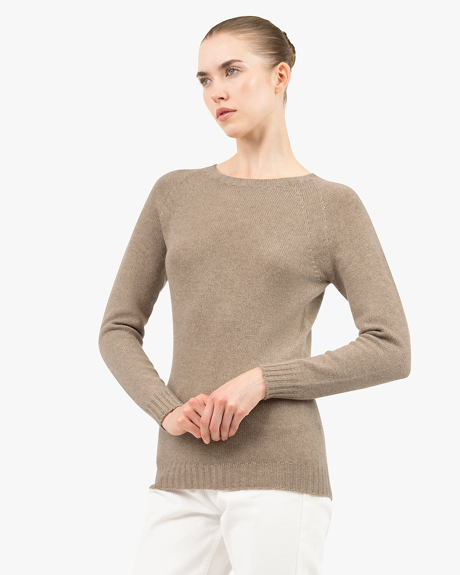 Women's Parksville Crew Neck Sweater - Taupe Cashmere
