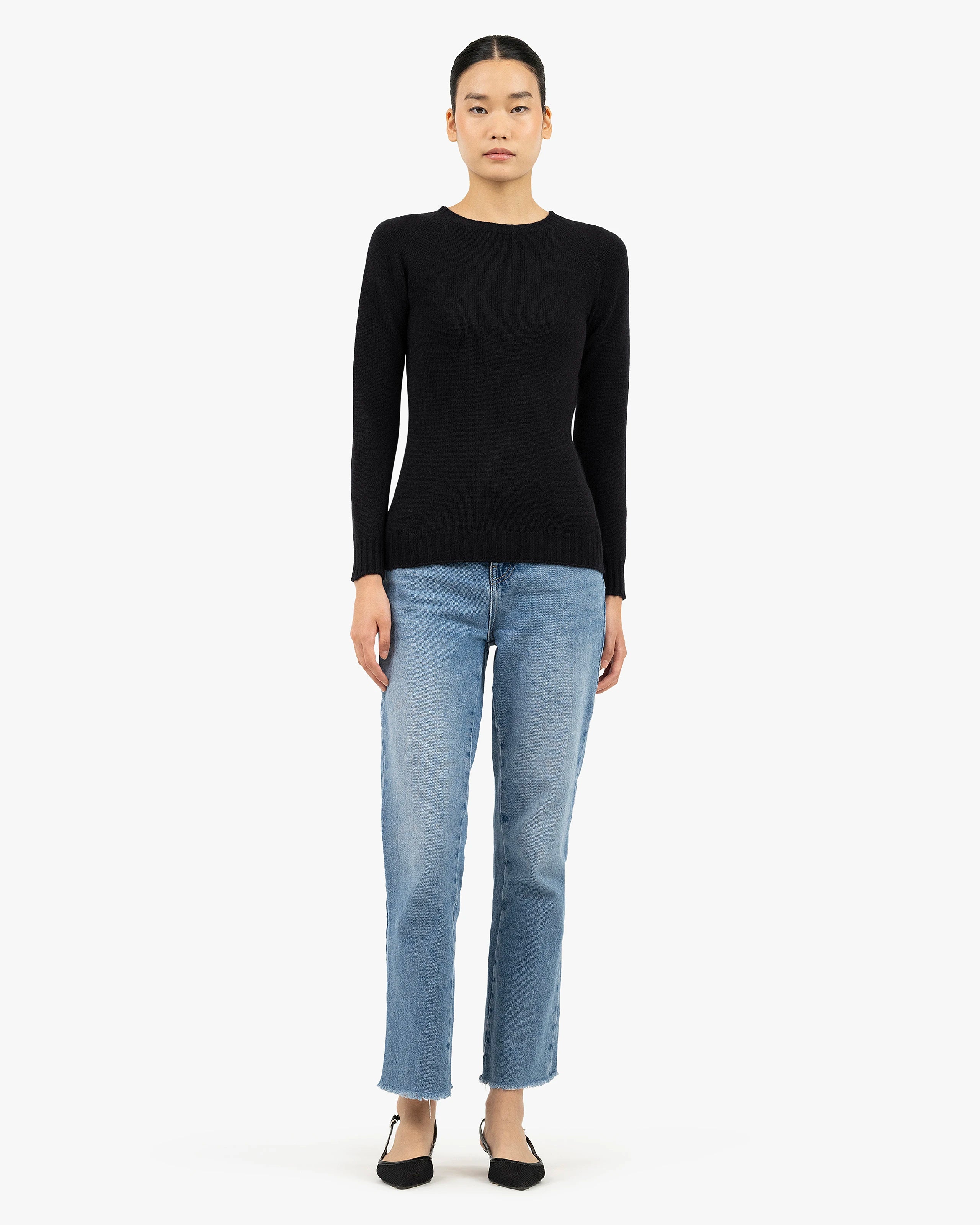 Women's Parksville Crew Neck Sweater - Black Cashmere