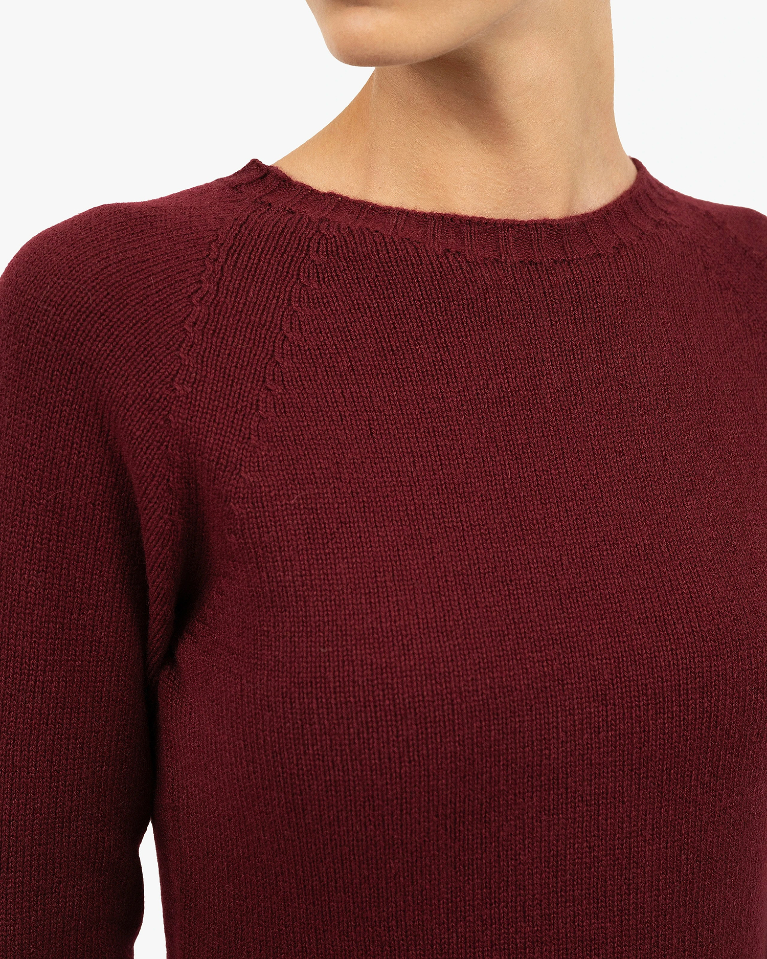Women's Parksville Crew Neck Sweater - Bordeaux Cashmere