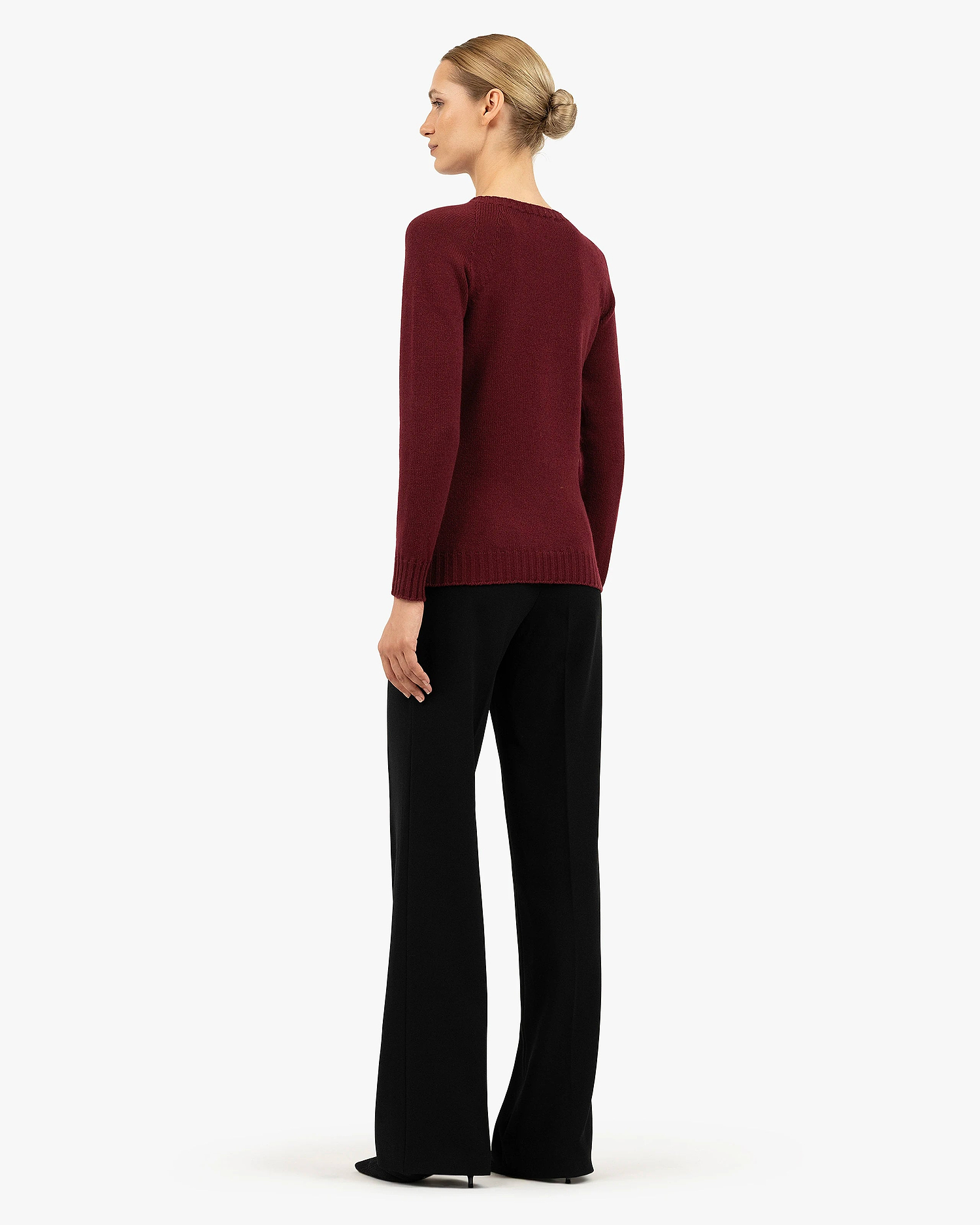 Women's Parksville Crew Neck Sweater - Bordeaux Cashmere