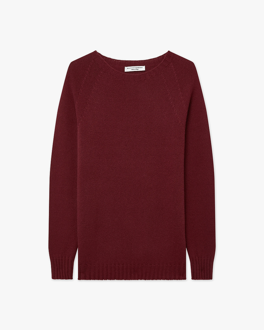 Women's Parksville Crew Neck Sweater - Bordeaux Cashmere