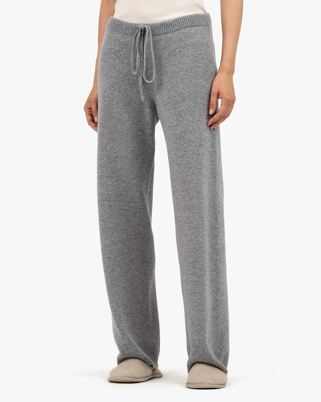 Women's Parksville Cashmere Sweatpants - Medium Grey | MaisonCashmere