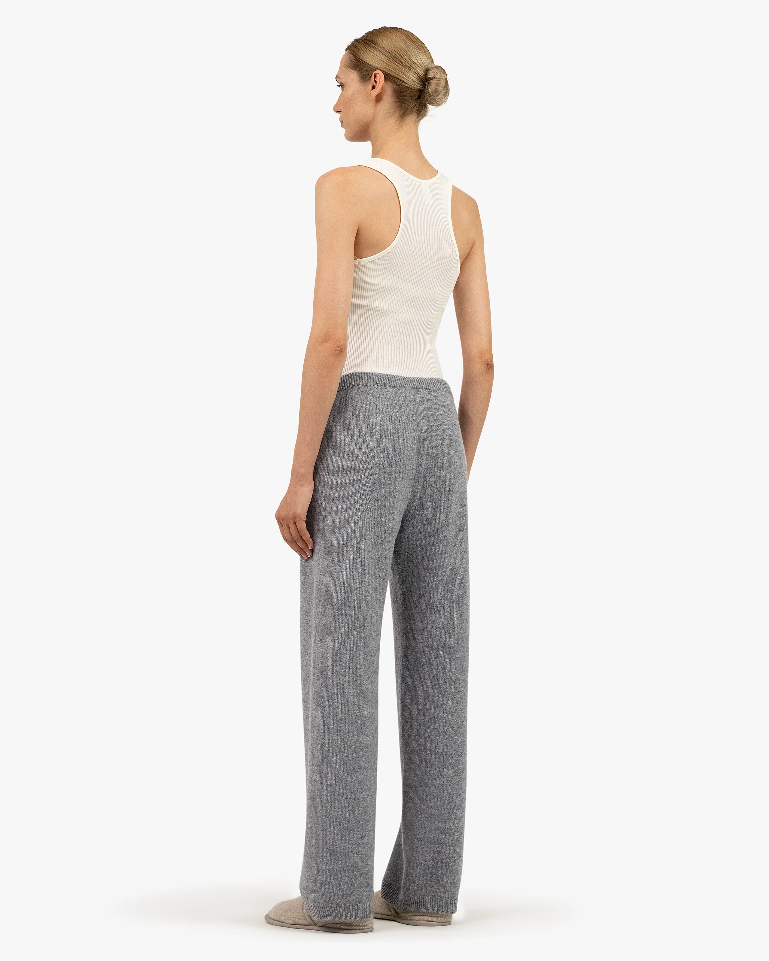 Women's Parksville Cashmere Sweatpants - Medium Grey | MaisonCashmere