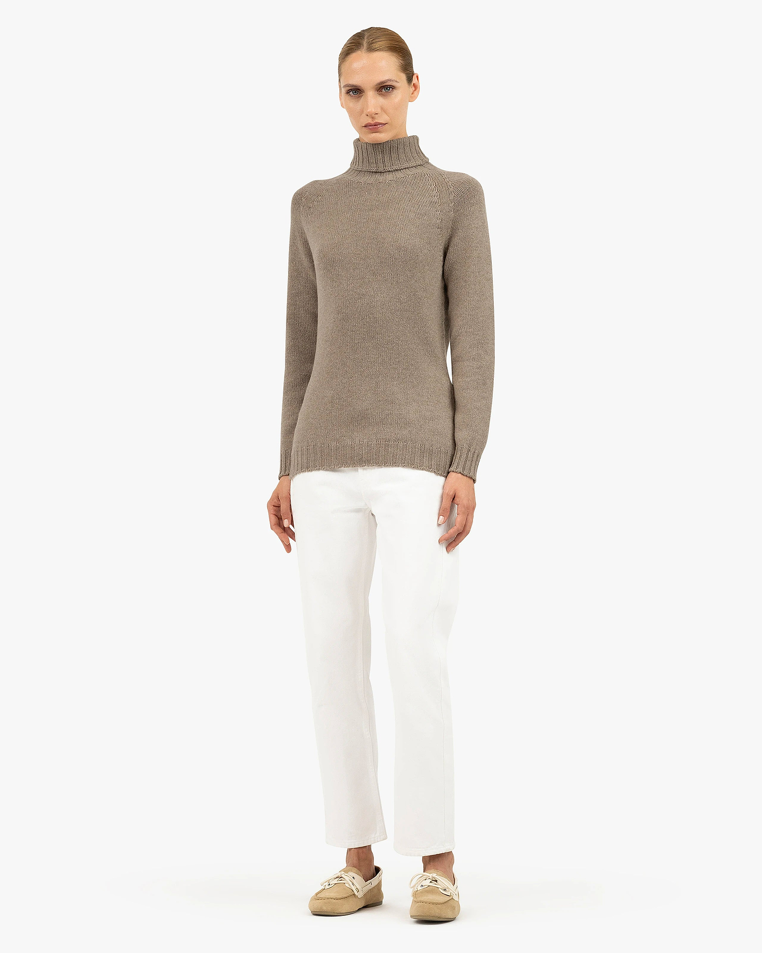 Women's Parksville Turtleneck Sweater - Taupe Cashmere