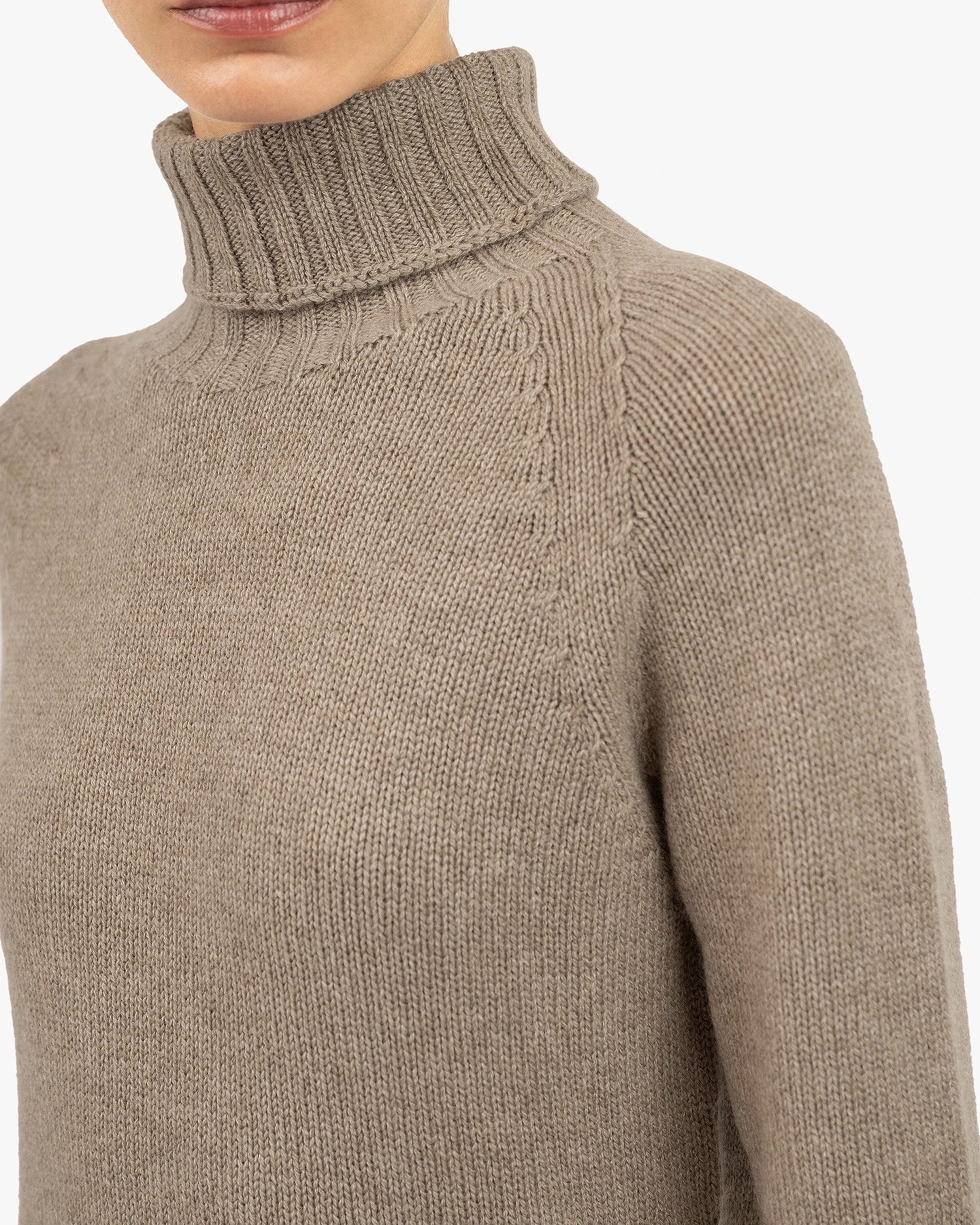 Women's Parksville Turtleneck Sweater - Taupe Cashmere