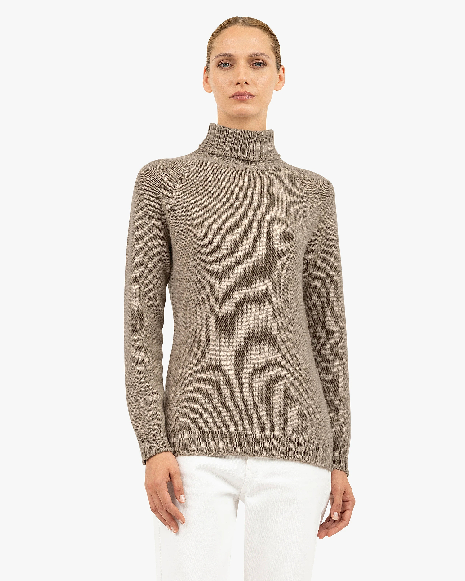 Women's Parksville Turtleneck Sweater - Taupe Cashmere