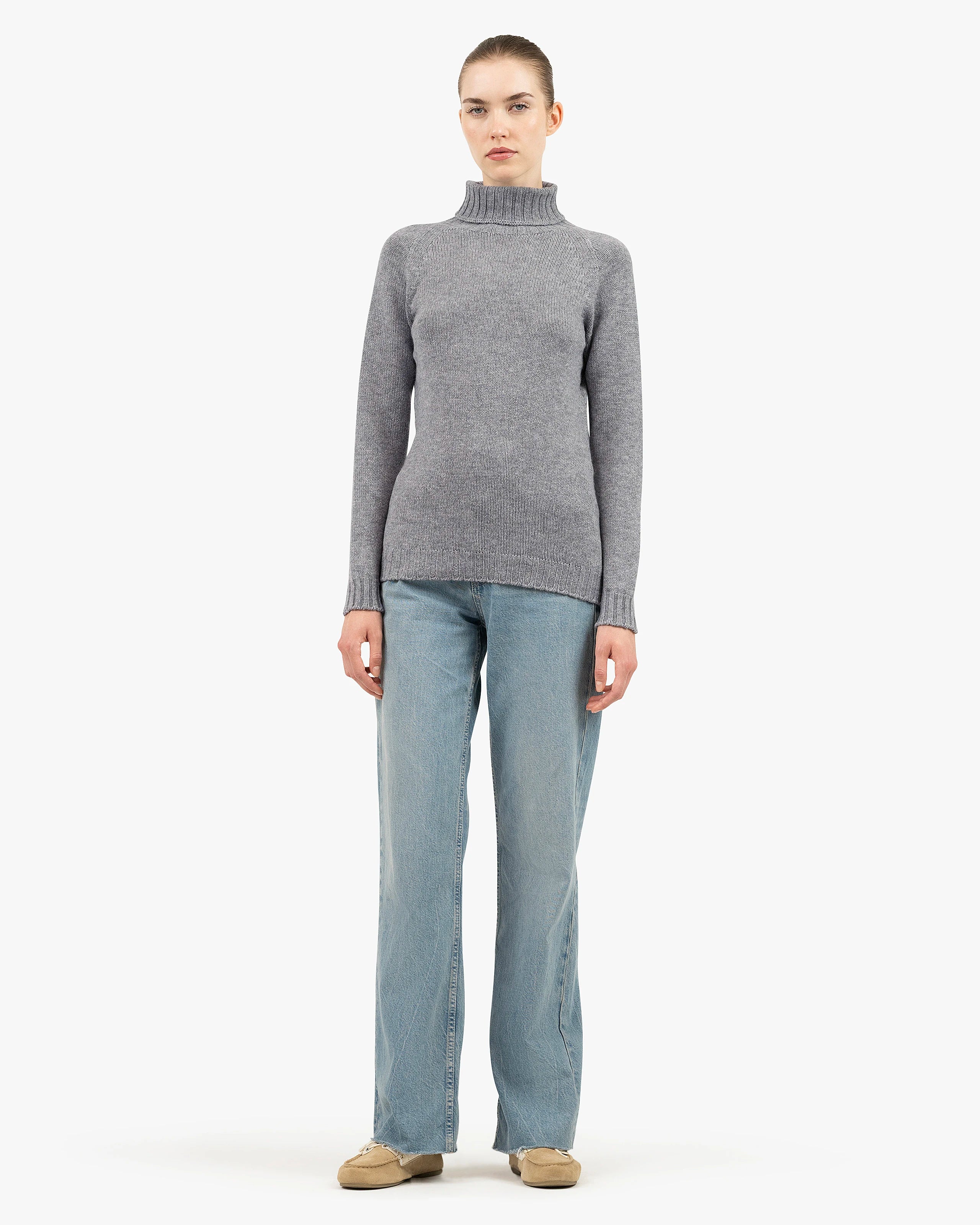 Women's Parksville Turtleneck Sweater - Medium Grey Cashmere