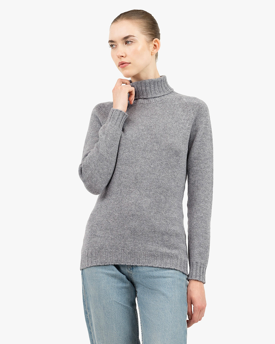 Women's Parksville Turtleneck Sweater - Medium Grey Cashmere