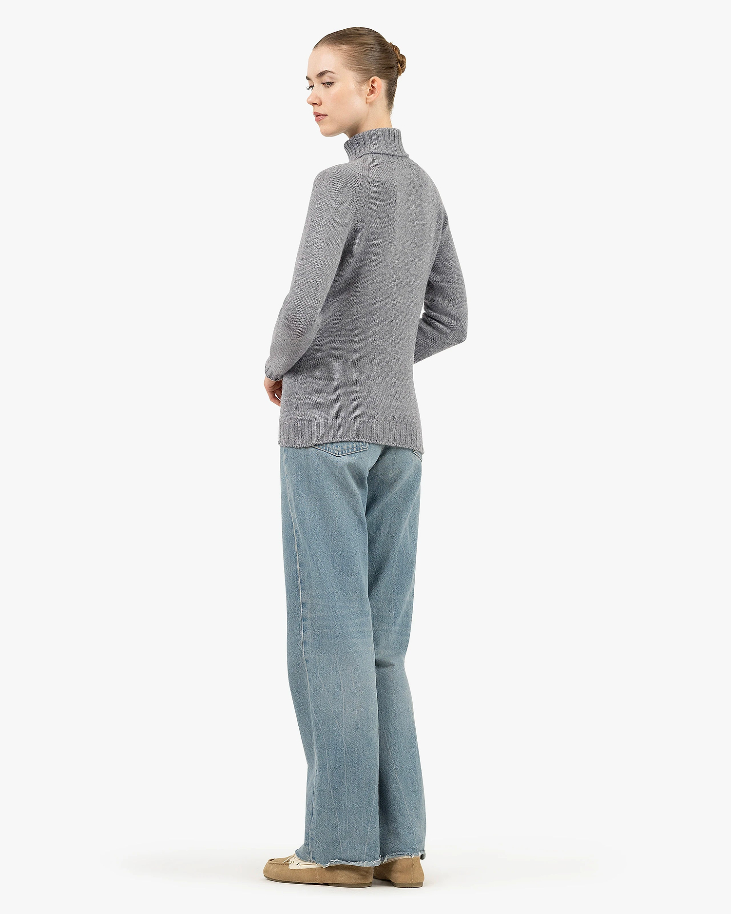 Women's Parksville Turtleneck Sweater - Medium Grey Cashmere