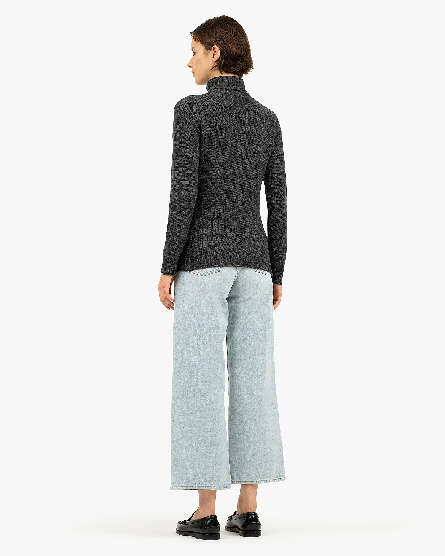 Women's Parksville Turtleneck Sweater - Charcoal Cashmere