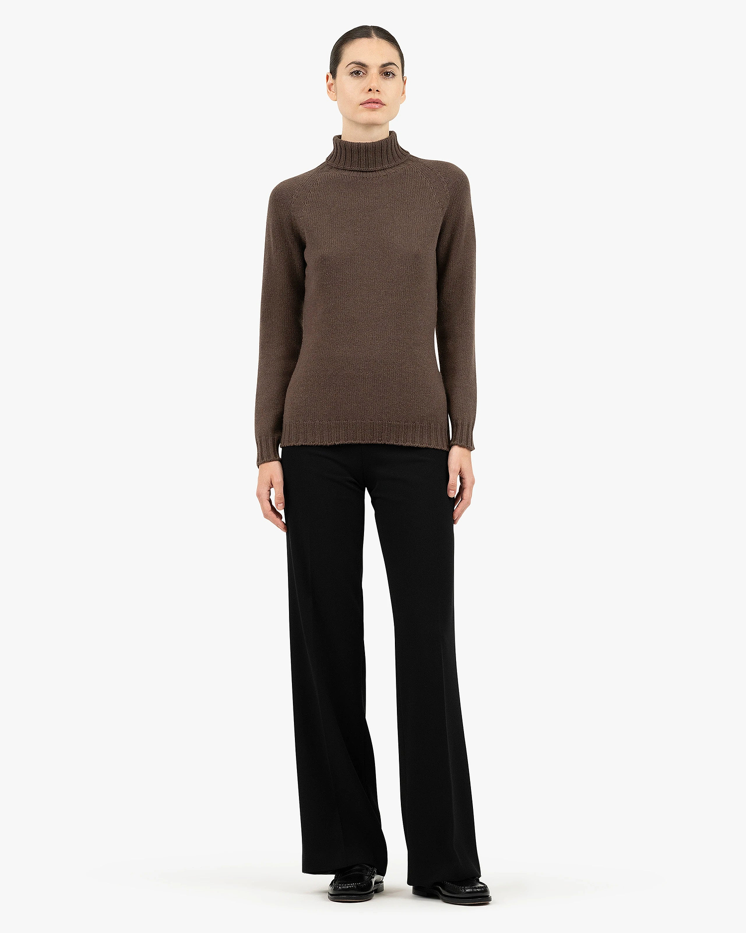 Women's Parksville Turtleneck Sweater - Brown Cashmere