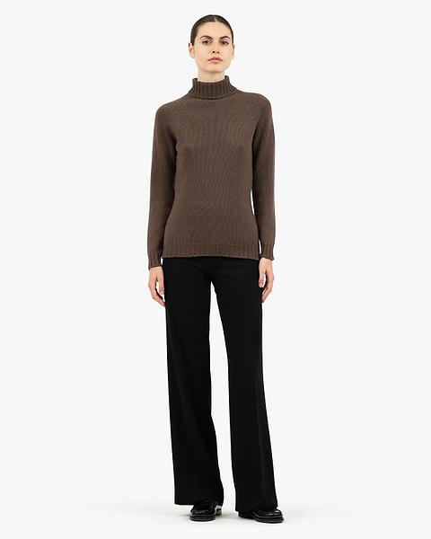 Women's Parksville Turtleneck Sweater - Brown Cashmere