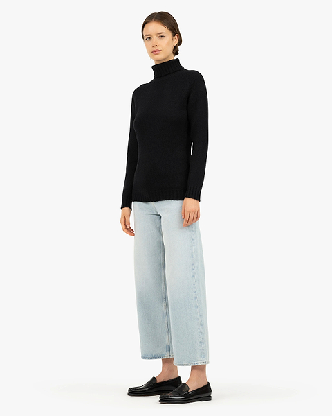 Women's Parksville Turtleneck Sweater - Black Cashmere