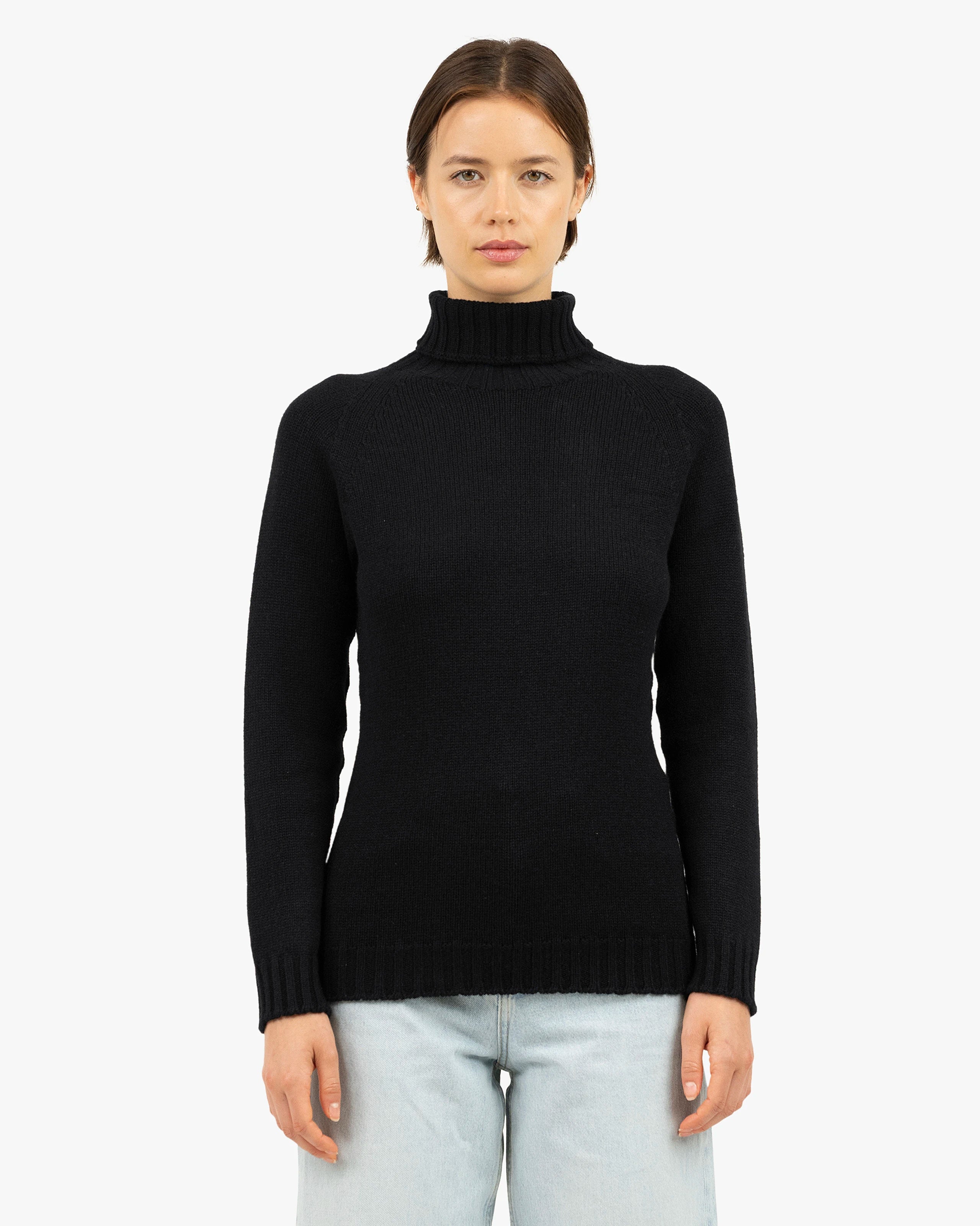 Women's Parksville Turtleneck Sweater - Black Cashmere