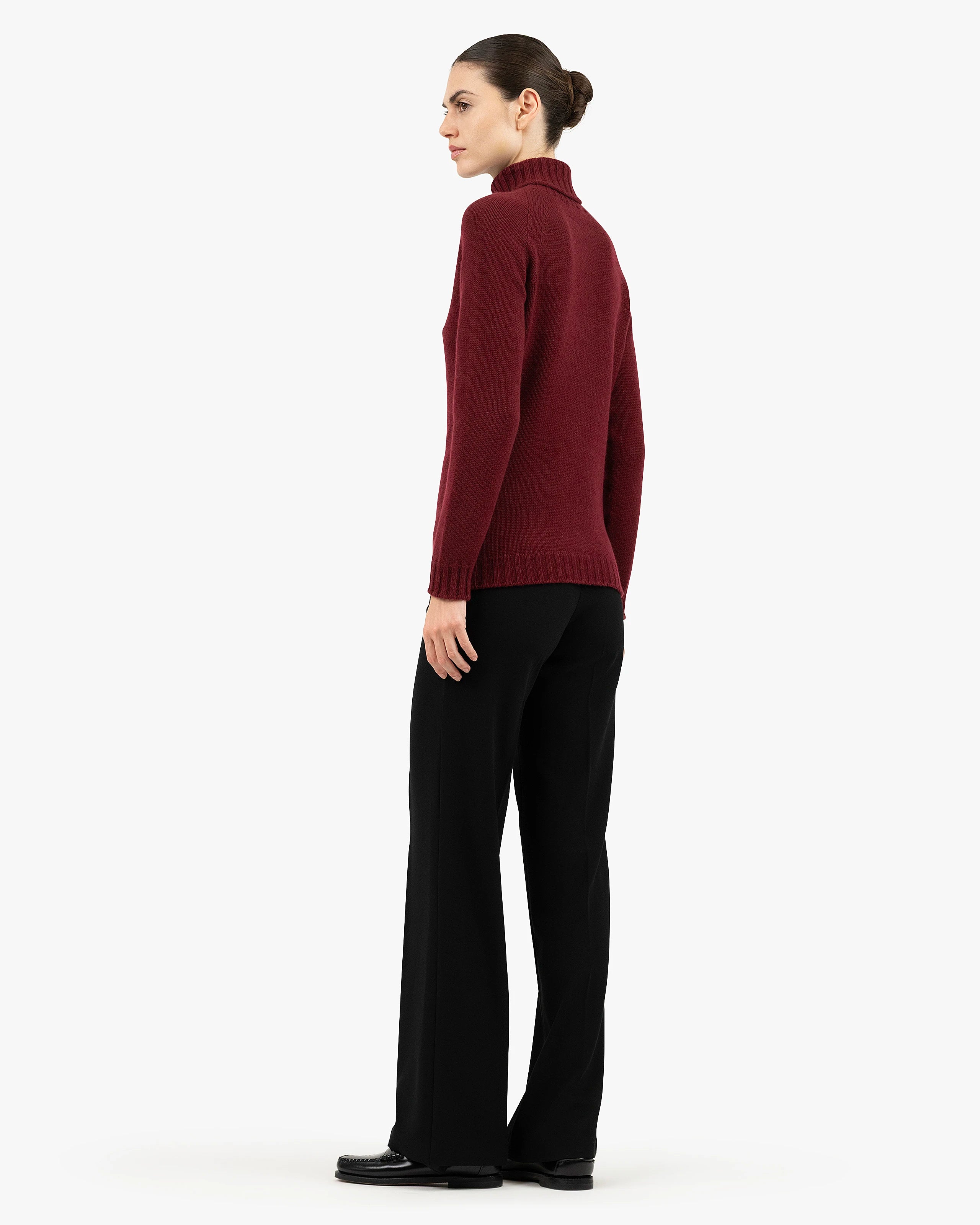 Women's Parksville Turtleneck Sweater - Bordeaux Cashmere