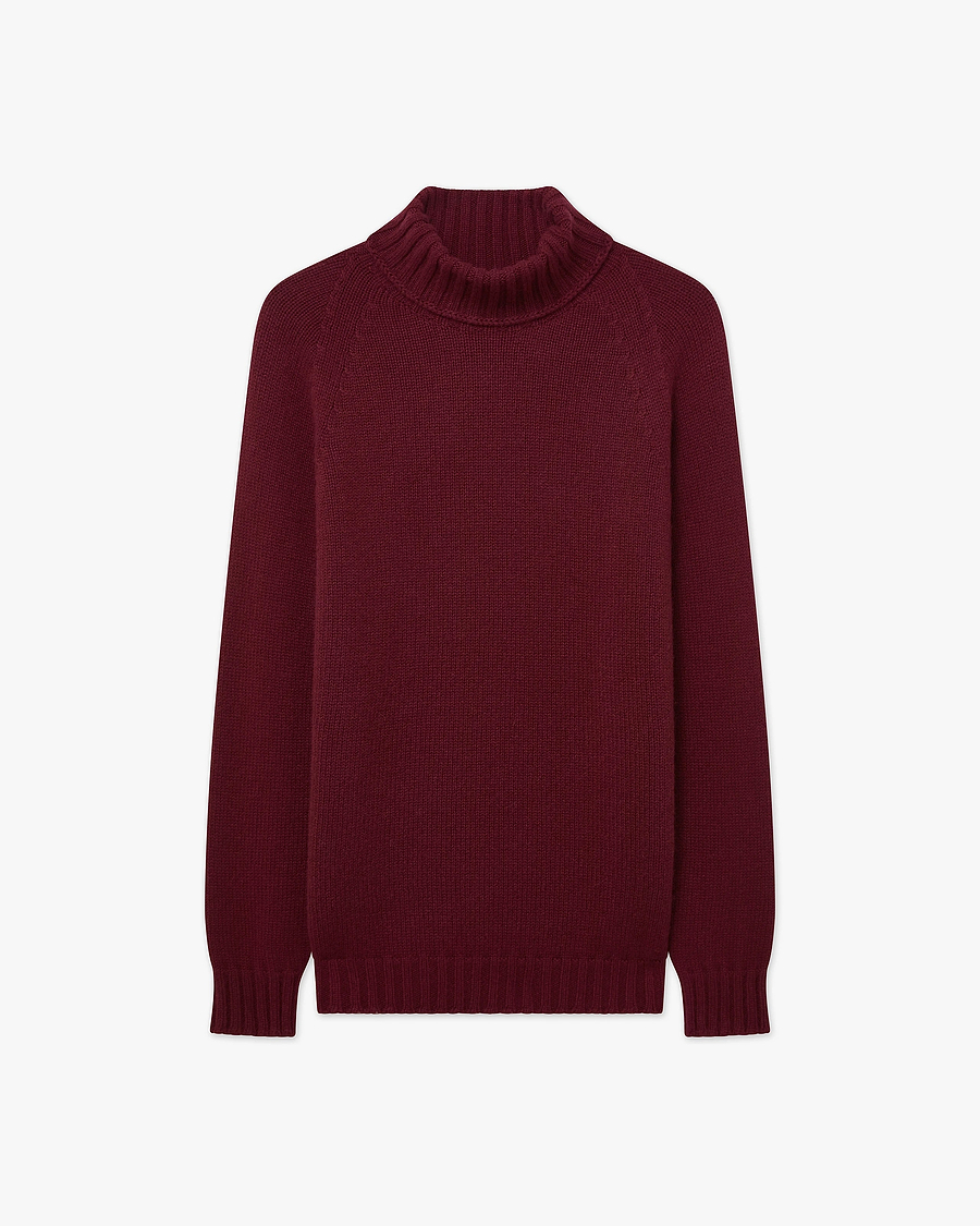 Women's Parksville Turtleneck Sweater - Bordeaux Cashmere