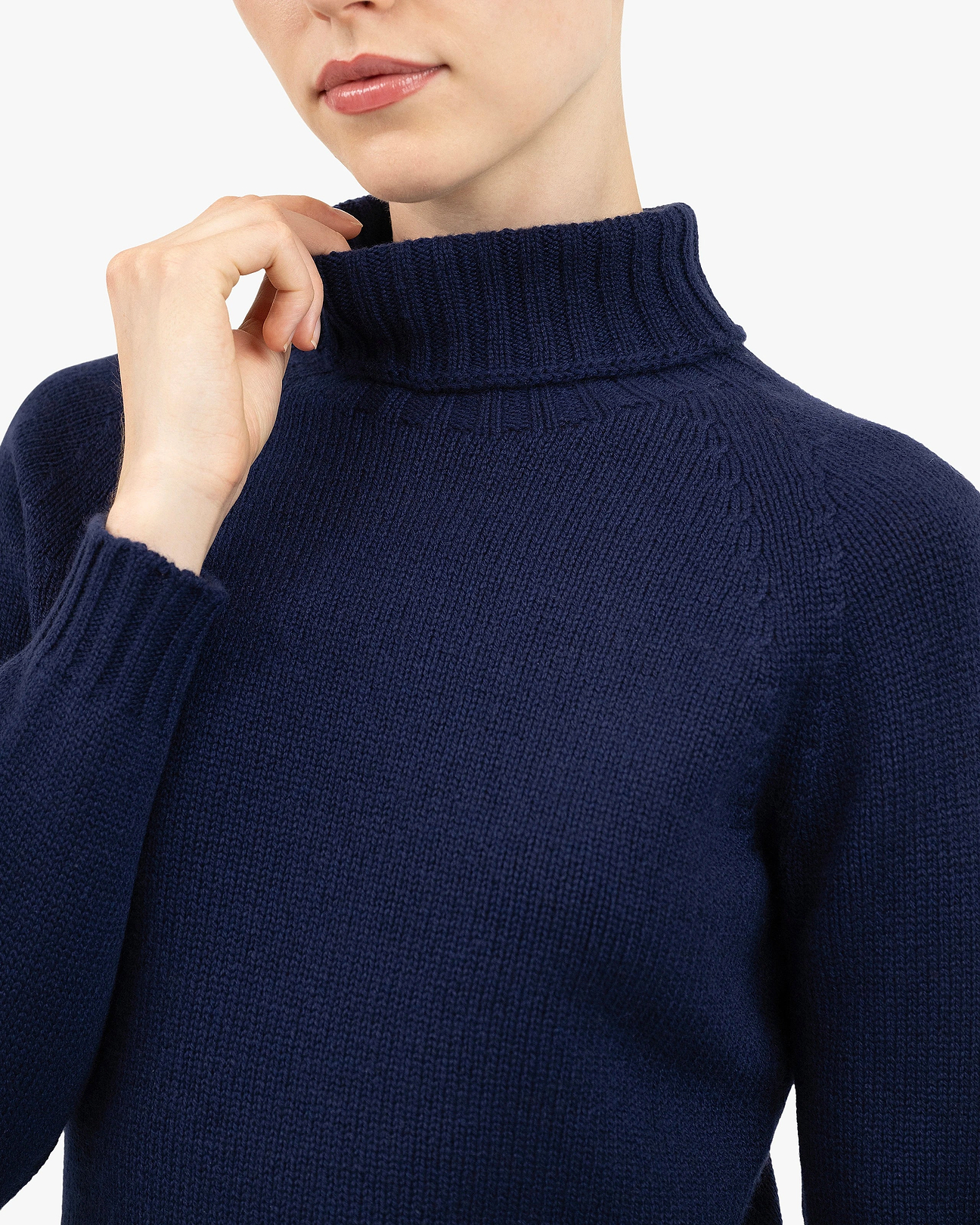 Women's Parksville Turtleneck - Blue | MaisonCashmere
