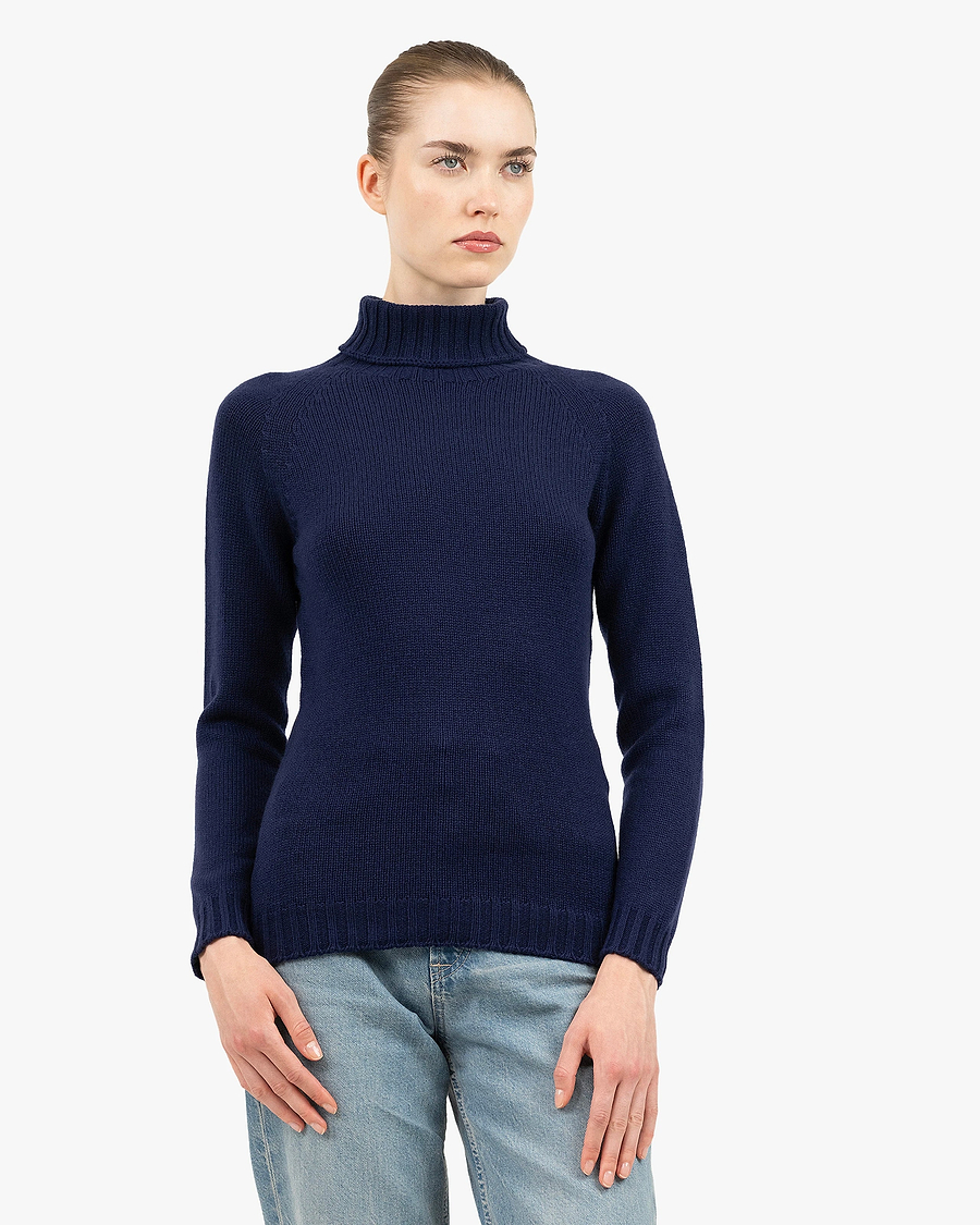 Women's Parksville Turtleneck Sweater - Blue Cashmere