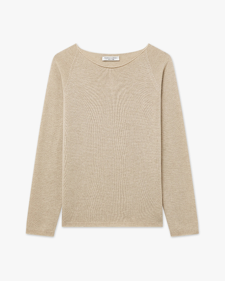 Women's Piuma Crew Neck Sweater - Beige Cashmere