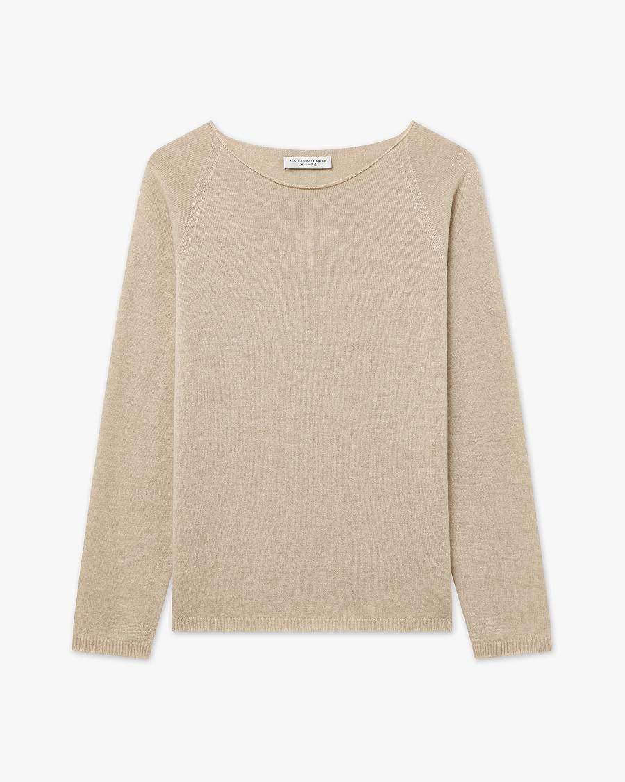 Women's Piuma Crew Neck Sweater - Beige Cashmere