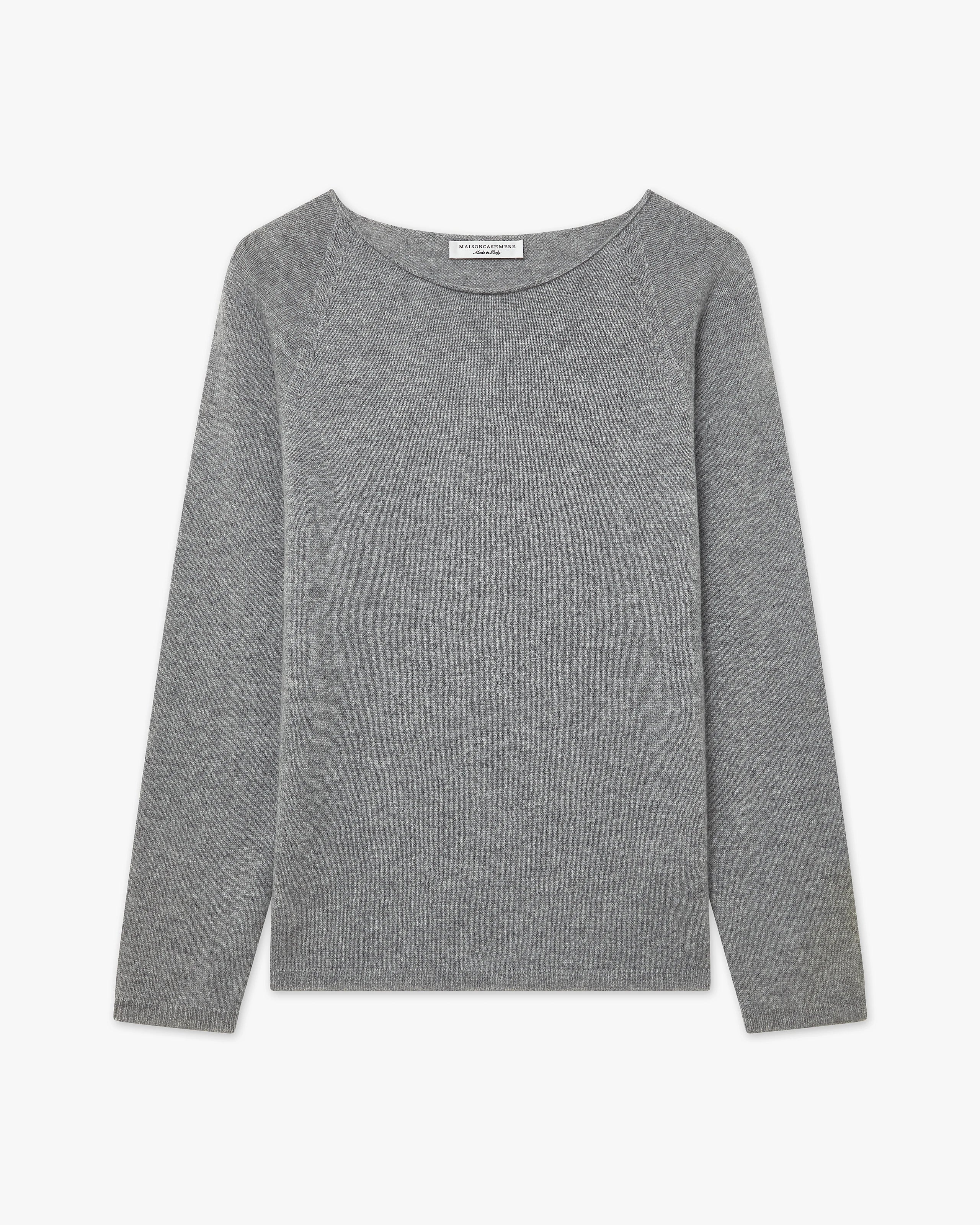 Women's Piuma Crew Neck Sweater - Medium Grey Cashmere