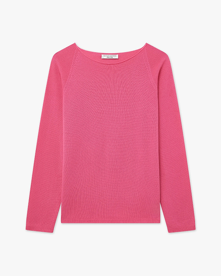 Women's Piuma Crew Neck Sweater - Fuchsia Cashmere
