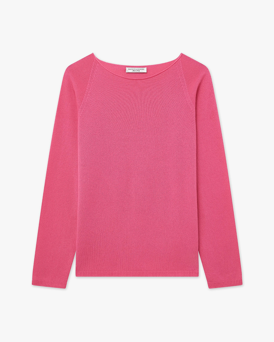 Women's Piuma Crew Neck Sweater - Fuchsia Cashmere