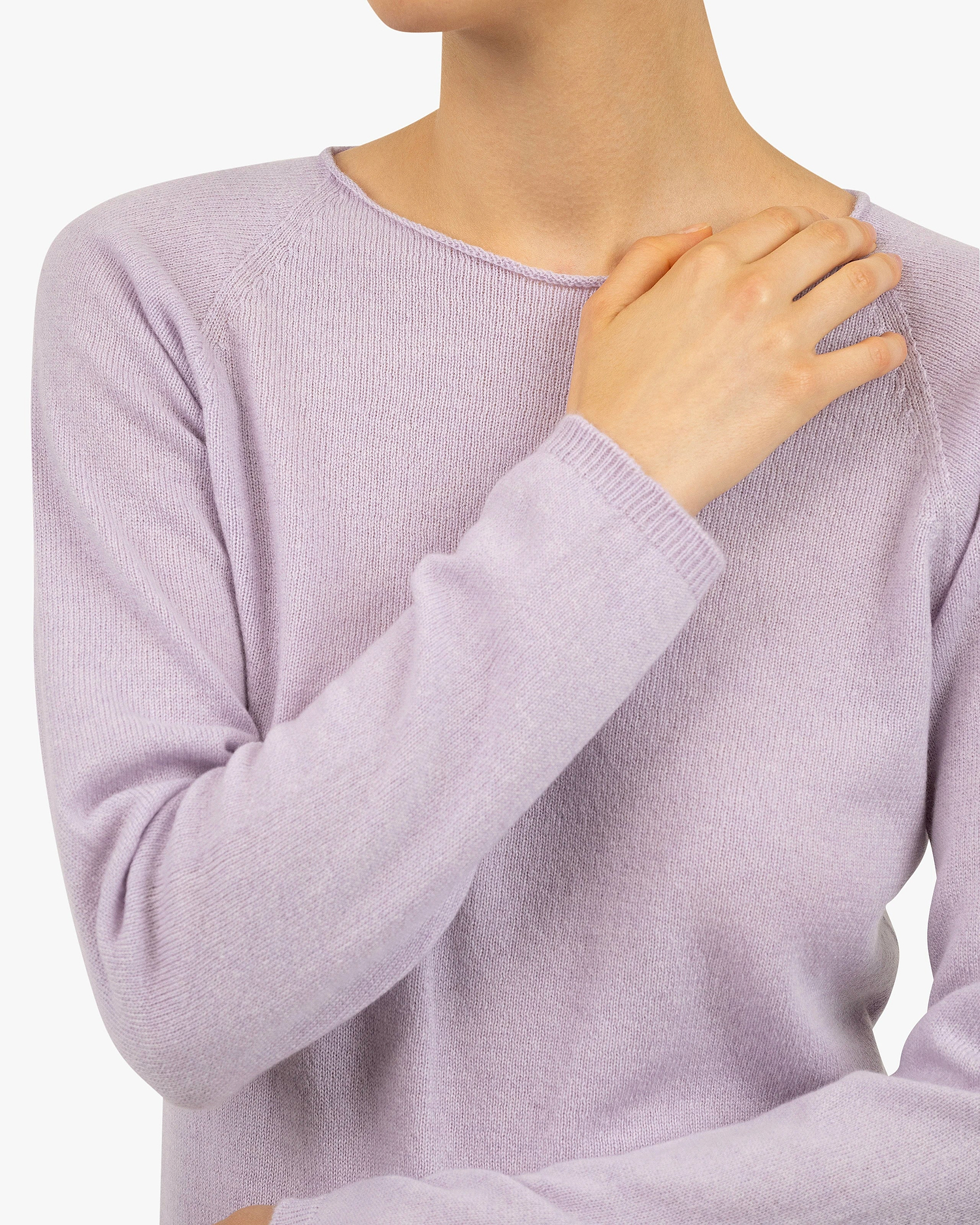 Women's Piuma Crew Neck Sweater - Lilac Cashmere