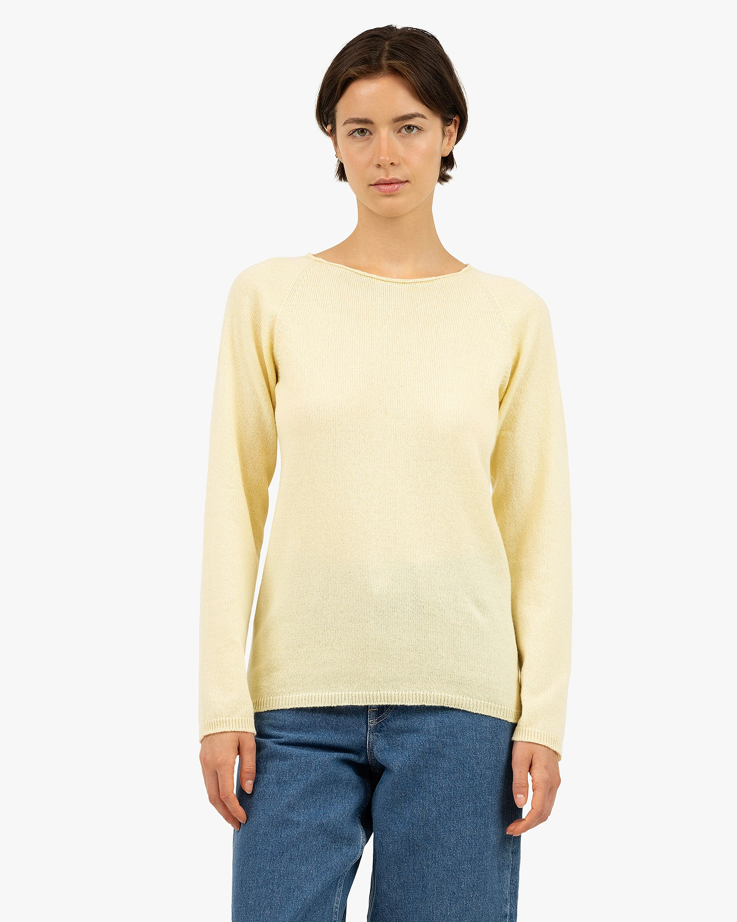 Women's Piuma Crew Neck Sweater - Yellow Cashmere