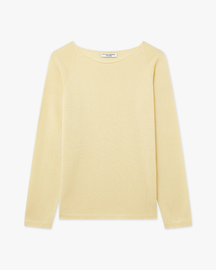 Women's Piuma Crew Neck Sweater - Yellow Cashmere