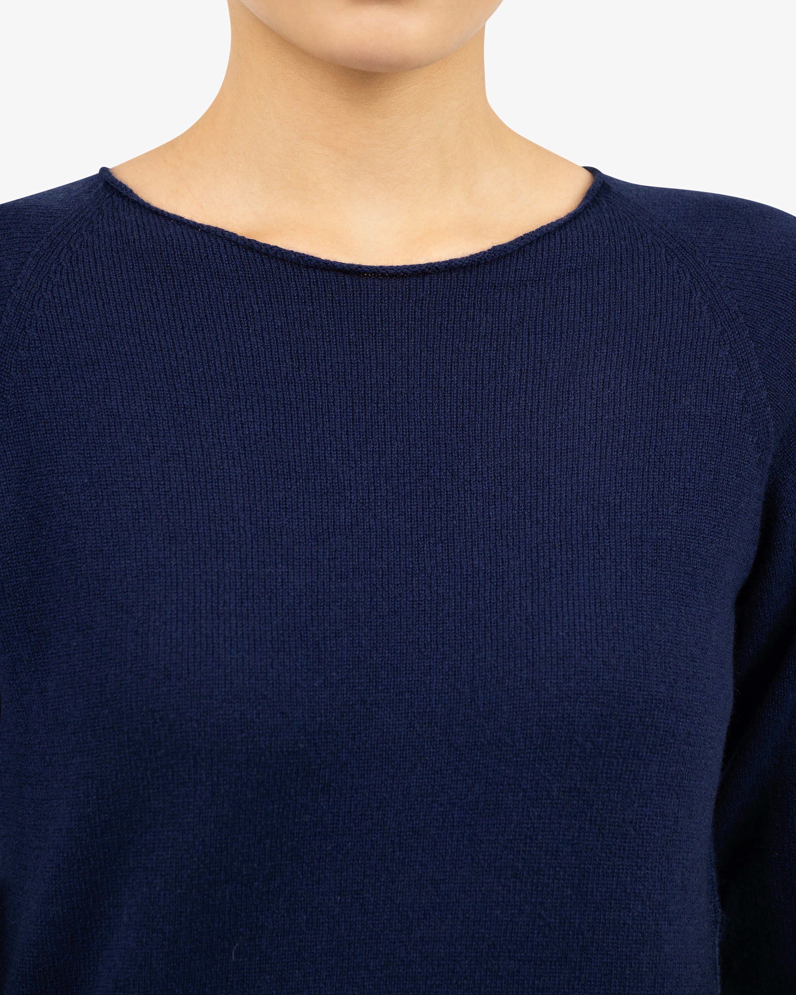 Women's Piuma Crew Neck Sweater - Blue Cashmere