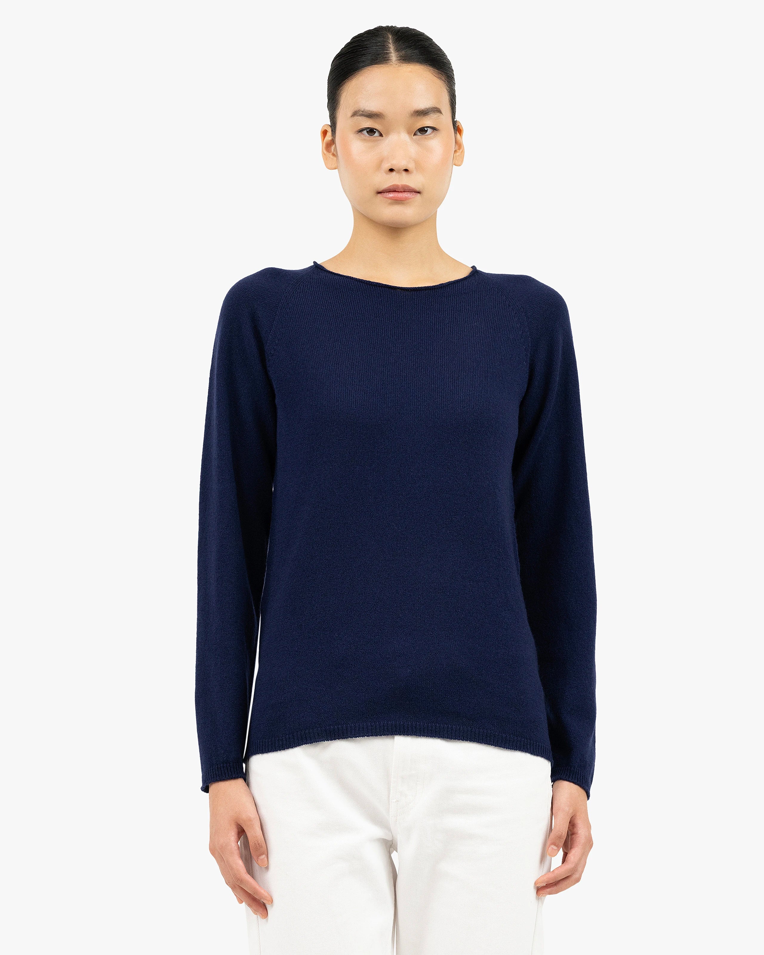 Women's Piuma Crew Neck Sweater - Blue Cashmere