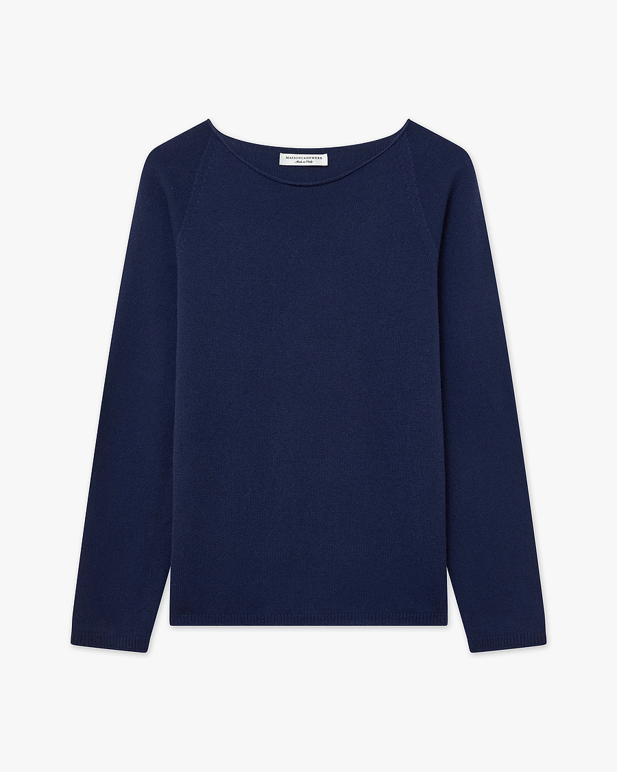 Women's Piuma Crew Neck Sweater - Blue Cashmere