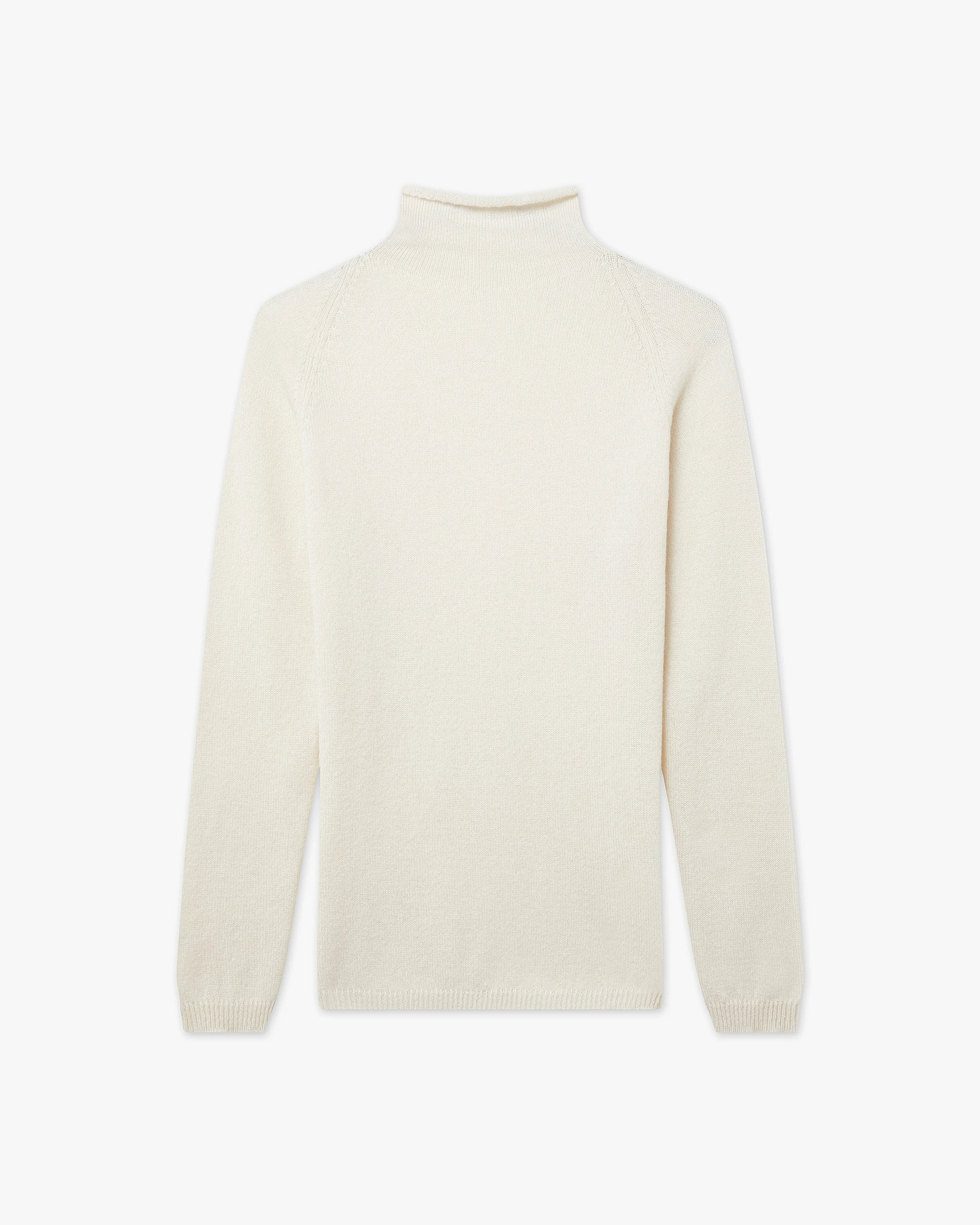 Piuma Mock Neck Sweater - White Cashmere