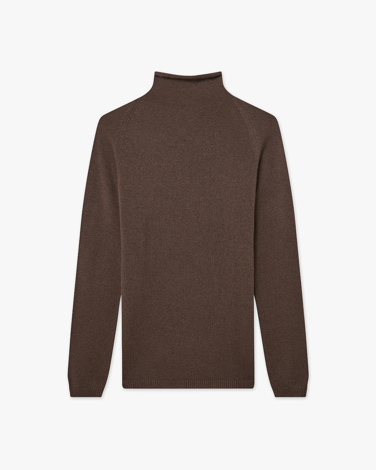 Piuma Mock Neck Sweater - Brown Cashmere