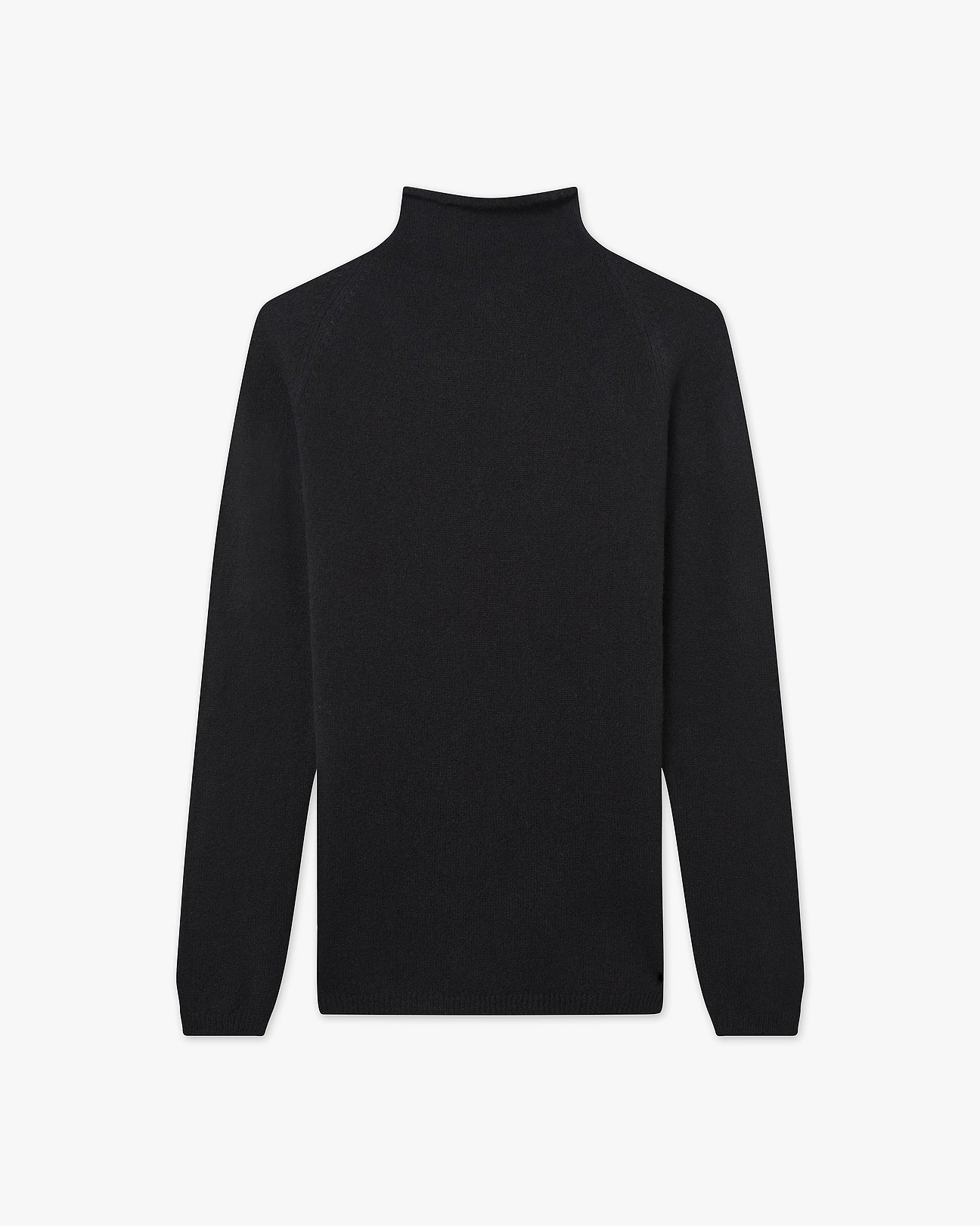 Women's Piuma Cashmere Mock Neck Sweater - Black | MaisonCashmere