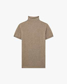 Piuma Mock Neck T-Shirt - Taupe