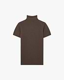 Piuma Mock Neck T-Shirt - Braun