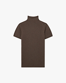 Piuma Mock Neck T-Shirt - Braun