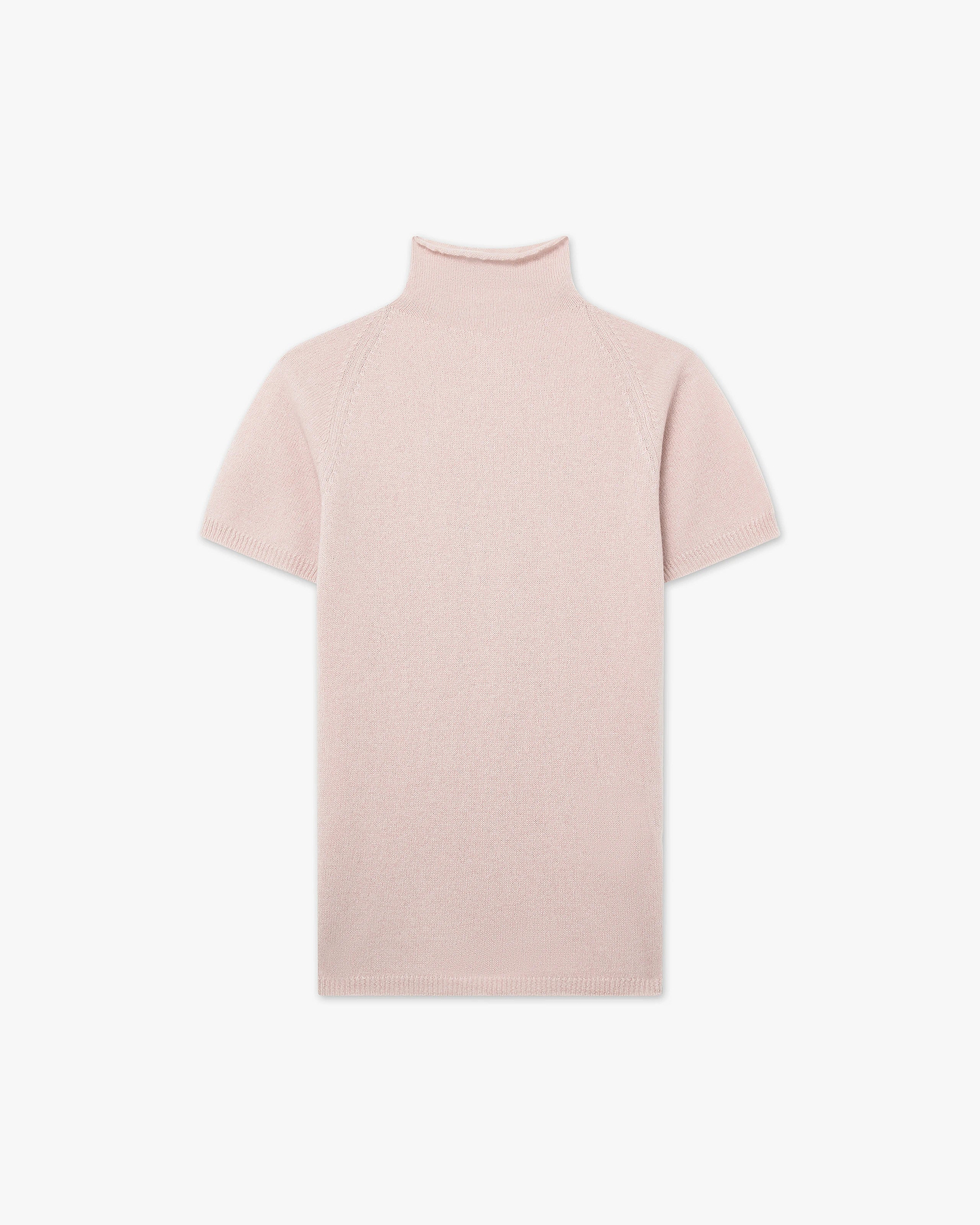 Piuma Mock Neck Tee - Rose Cashmere
