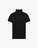Piuma Mock Neck T-Shirt - Schwarz